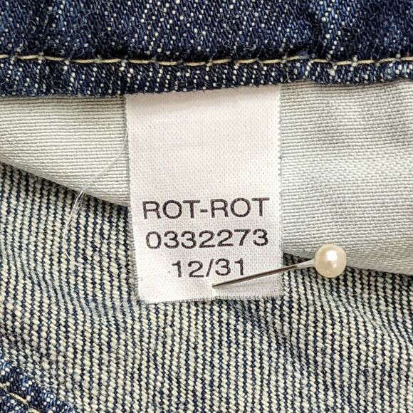 Tommy Hilfiger Woman Blue Jeans Size 12/31 Straight Inseam 31" High-Rise Flap - Picture 7 of 10